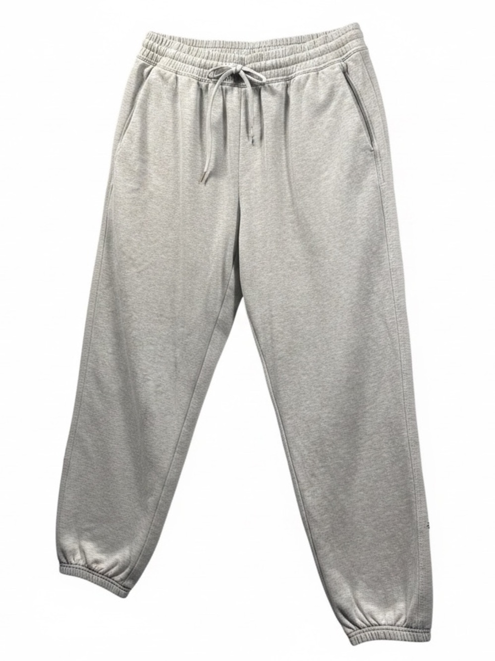 Large Athleta Women’s Gray Drawstring Jogger Sweatpants Cotton Travel Lounge